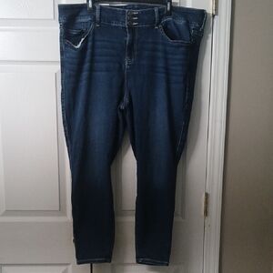Torrid Jegging Super Soft  Dark Blue Denim Jeans Sz 22S  EUC worn once